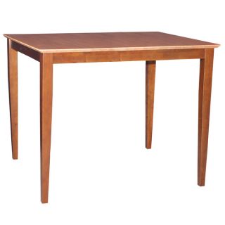 Cinnamon/ Espresso Solid Wood Counter Height Dining Table with Shaker