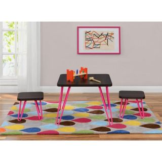 Altra Kids Pink Retro Style 3 piece Table and Stool Set   17659435