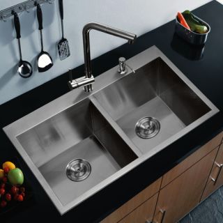 Water Creation Double Bowl Kitchen Sink