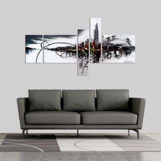 Hand painted The First Snowflakes 3 piece Gallery wrapped Canvas Art