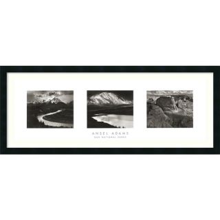 Ansel Adams Our National Parks (Triptych) Framed Art Print