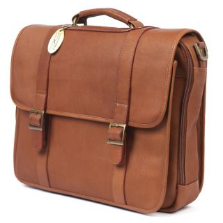 Claire Chase Porthole Leather Computer Briefcase   Shopping