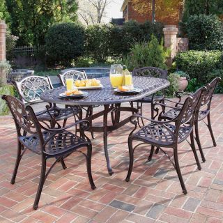 Home Styles Biscayne Bronze Patio Dining Set   Seats 6   Patio Dining Sets