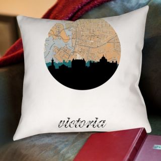 Skyline Victoria Map Throw Pillow by Americanflat