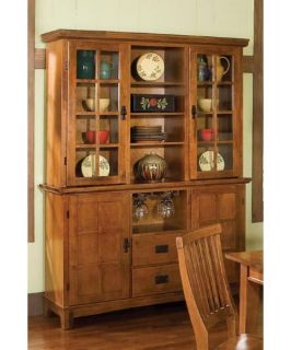 Home Styles Arts & Crafts China Cabinet   Cottage Oak   China Cabinets