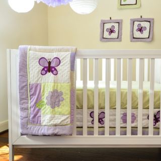 Lavender Butterfly 10 piece Crib Bedding Set   Baby Bedding Sets