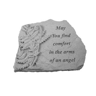 Kay Berry May You Find Comfort Memorial Stone   Fern Design   Garden Statues