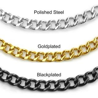 Crucible High polish Stainless Steel Large Link Curb chain Necklace
