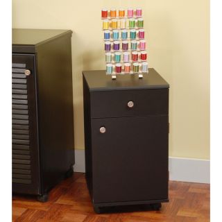 Suzi Black Sewing Machine Accessory Storage Cabinet  