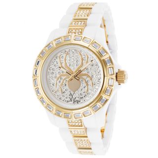 Toy Watch Womens K23WH White/ Goldtone Spider Watch   16629638