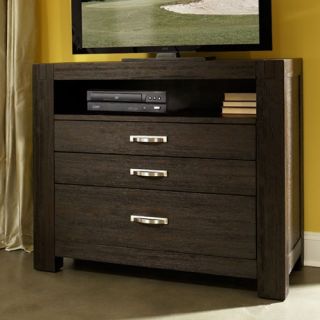 Glendale 3 Drawer Media Chest   Distressed Onyx