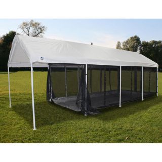 King Canopy 10 x 20 ft. Black Canopy Screen Room with Floor   Canopy Accessories