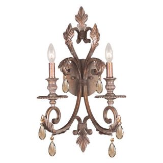Crystorama 6902 FB GT MWP Royal Golden Teak Wall Sconce   12.5W in.