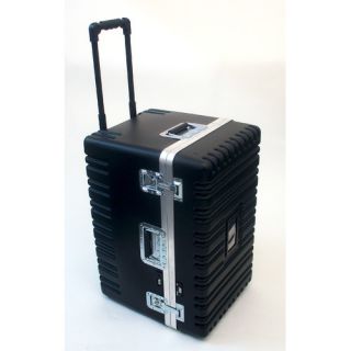 Heavy Duty ATA Case with Wheels and Telescoping Handle in Black 16.25