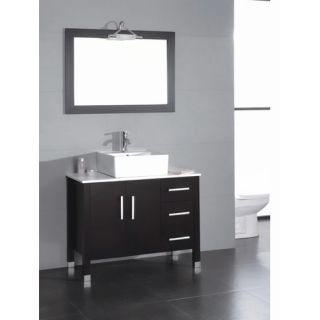 Cambridge Plumbing Dogwood 40 Single Bathroom Vanity Set with Mirror