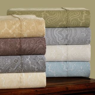Impressions Cotton Rich 600TC Italian Paisley Sheet Set   Bed Sheets