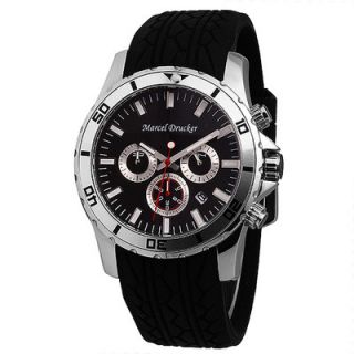 Marcel Drucker Mens Chronograph Watch with Interchangeable Straps
