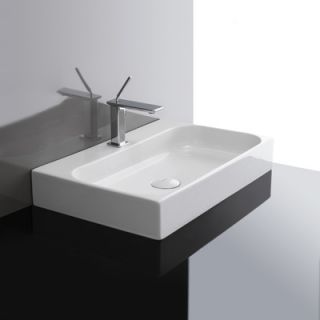 Unit Ceramic Wall Mounted Vessel Bathroom Sink by WS Bath Collections
