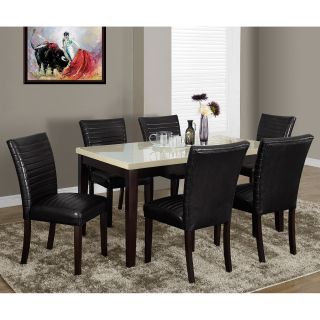 Monarch Faux Marble Rectangle Dining Table Set   Dining Table Sets