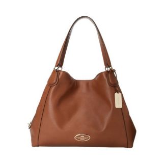 Coach Edie Refined Pebble Leather Shoulder Bag   Shopping