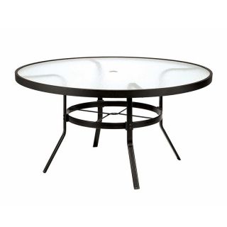 Winston 54 in. Obscure Glass Top Round Dining Table   Patio Dining Tables