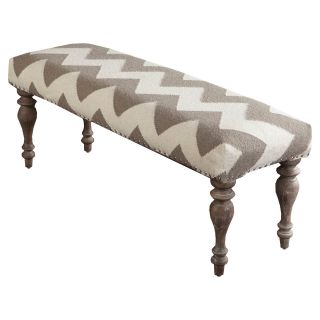 Surya Frontier Ottoman   Taupe/Ivory
