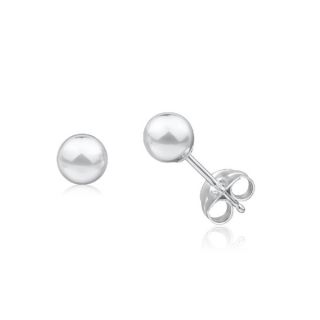 Pori Sterling Silver 4mm Ball Stud Earrings   Shopping   Top