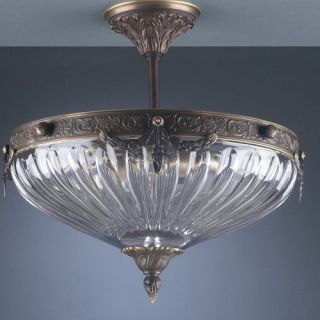 Warsaw 3 Light Semi Flush Mount