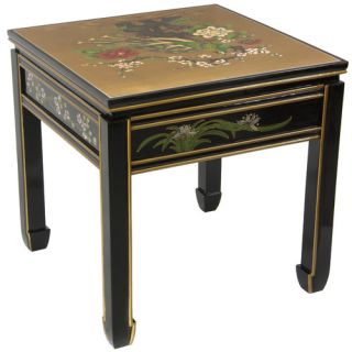 Oriental Furniture Gold Leaf Ming Table