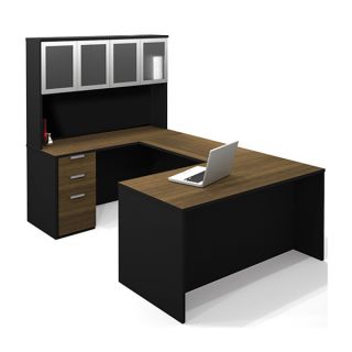 Bestar Pro Concept U Shaped Workstation with High Hutch   14044562