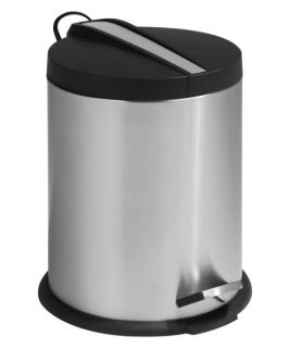 Honey Can Do Round Step with Stainless Steel Insert 1 Gallon Trash Can   Kitchen Trash Cans