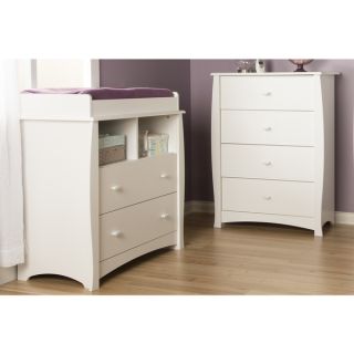 Beehive Pure White Changing Table with Removable Changing Station and