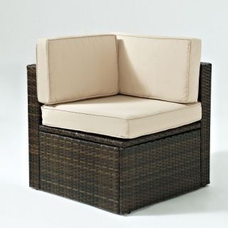 Crosley Palm Harbor Outdoor Wicker Corner Sectional Chair   Outdoor Sectional Pieces