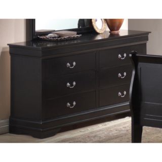 Venture Horizon Nouvelle Black Finish 8 drawer Lowboy Dresser
