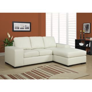 Ivory Bonded Leather Sofa Lounger   16862272   Shopping
