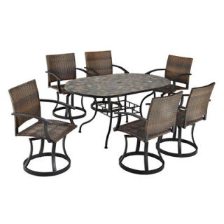Home Styles Stone Harbor 7 Piece Dining Set with Newport Swivel Chairs