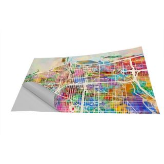 Chicago City Street Map Wall Mural by Americanflat
