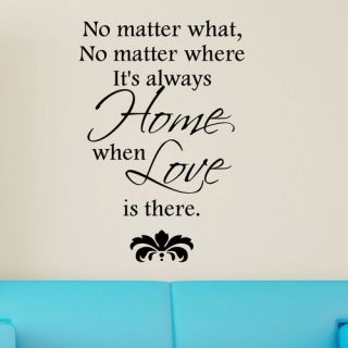 No Matter What, No Matter Where, Family Wall Decal by DecaltheWalls