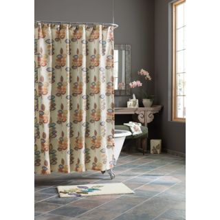 Croscill Home Fashions Mosaic Leaves Polyester Shower Curtain
