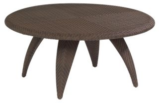 Whitecraft by Woodard Bali Cocktail Table with Woven Top   Patio Accent Tables