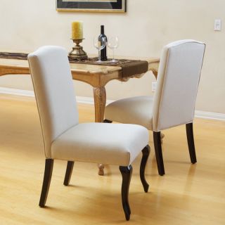 Christopher Knight Home Crown Top Beige Fabric Dining Chair (Set of 2)