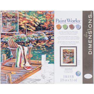 Paint By Number Kit 14X11 Golden Pond   16718287  