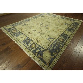 Hand knotted Traditional Oriental Floral Ivory Oushak Wool Area Rug (8