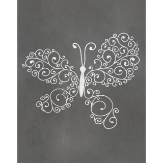 Butterfly Graphic Art Paper Print by Secretly Designed