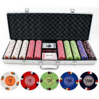JP Commerce 500 Piece Lucky Horseshoe Clay Poker Chips Set 500