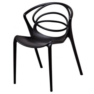 Orion Black Stackable Accent Chair (Set of 2)