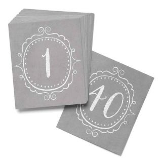 Charming Vintage Table Number Cards (1 40)