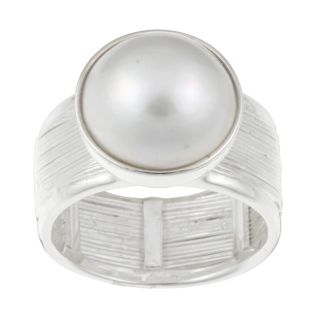 Kabella Sterling Silver Mabe Pearl Ring (13 mm)   Shopping