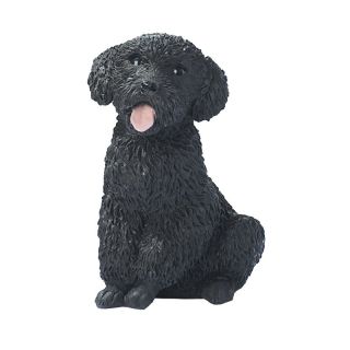 Black Poodle Puppy Dog Statue