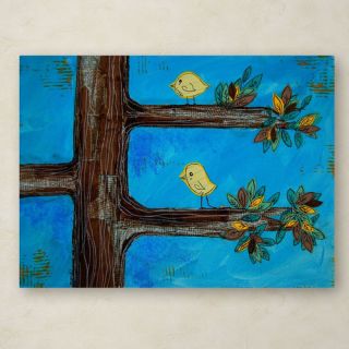 Trademark Fine Art Birds in a Tree Mixed Media by Nicole Dietz